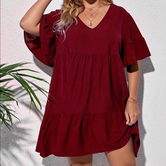 Boho ruffle hem smock dress - Picture 13 of 16